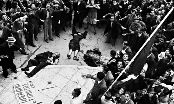 Athens, December 1944 - British troops shoot unarmed demonstrators