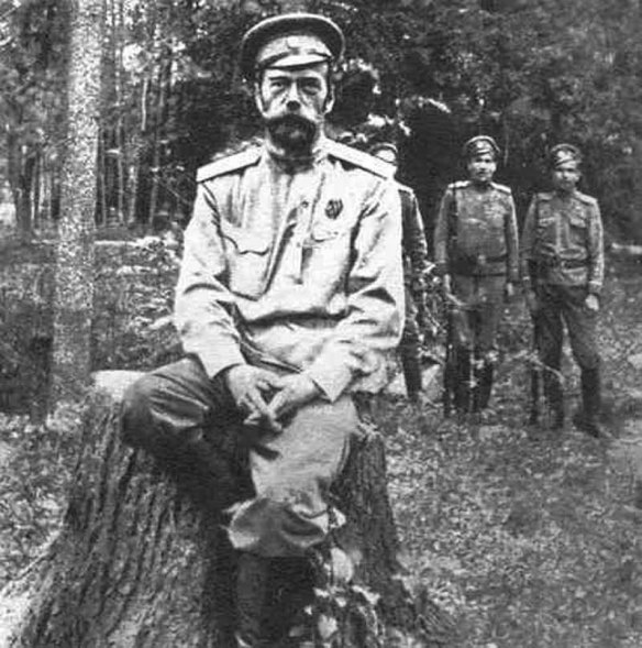 Tsar Nicholas II under detention after his abdication Tsar Nicholas II under detention after his abdication