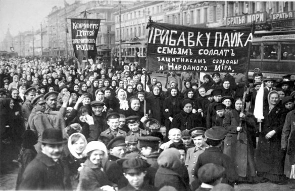 Striking workers in Petrograd, February 1917 Striking workers in Petrograd, February 1917