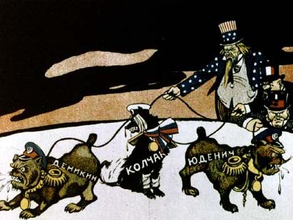 Denikin, Kolchak, Yudenich as puppets of the imperialists